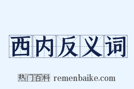 西内反义词是什么意思的图片